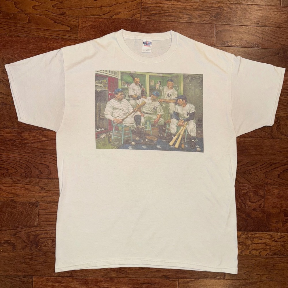 Jerzees New York Yankees Legends Babe Ruth Mickey Mantle Derek Jeter T-Shirt XL